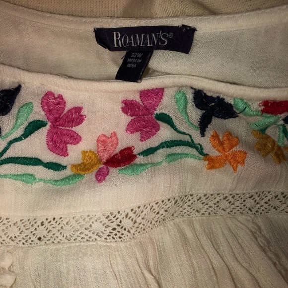 Roaman’s NWT Boho Peasant Tunic Wms plus sz 32W - Picture 5 of 16